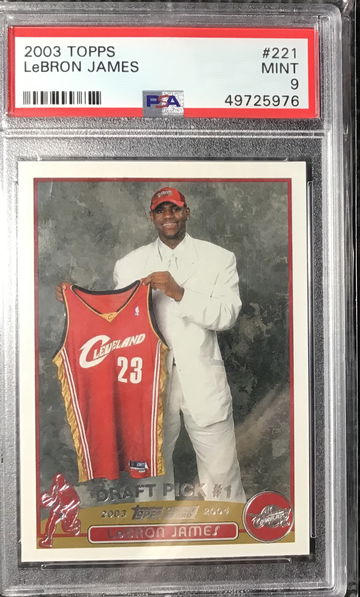 2003 Topps Lebron James PSA 9