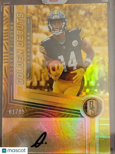 2022~Gold Standard~~GEORGE PICKENS~~Golden Debuts Auto 61 /99~RC~Steelers