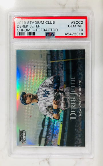 2019 Topps Stadium Club Chrome Refractor - DEREK JETER - PSA 10