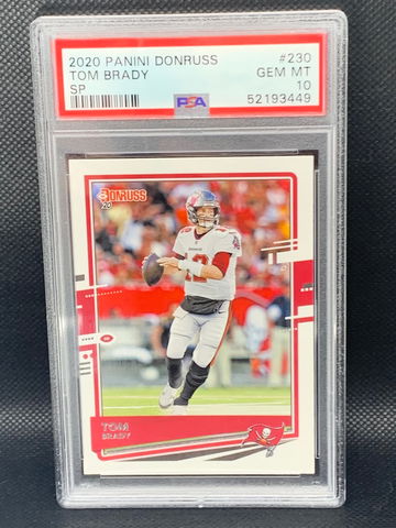 2020 Donruss Tom Brady #230 SP Variation PSA 10 Gem Mint