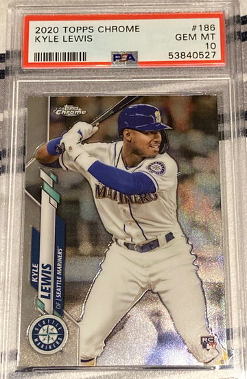 2020 Topps Chrome Kyle Lewis PSA 10 Seattle Mariners