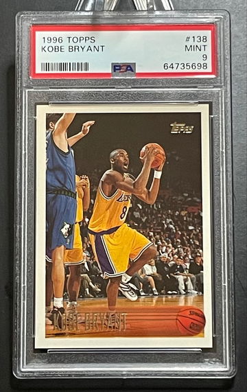 Kobe Bryant Rookie 1996 Topps #138 PSA 9 
