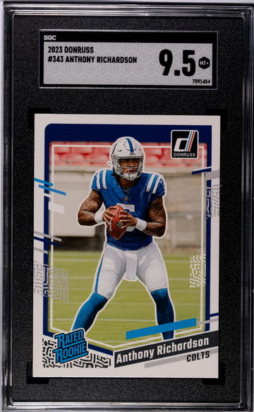 2023 Panini Donruss Rated Rookie Anthony Richardson #343 RC SGC 9.5