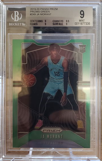 2019 -20 Prizm Ja Morant Green Prizm 249 BGS 9 Mint