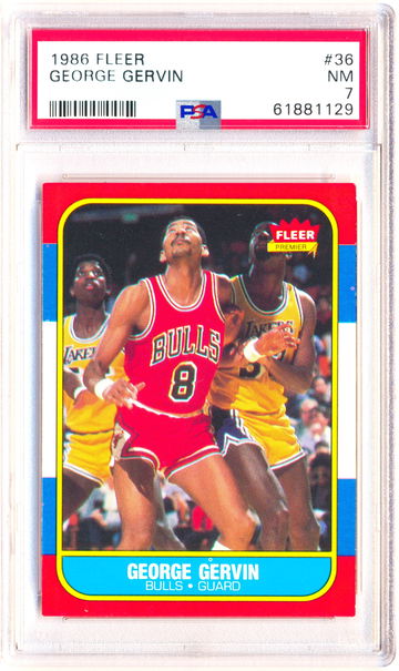 1986 Fleer #36 George Gervin PSA 7