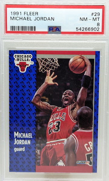 1991 Fleer Michael Jordan #29 PSA 8