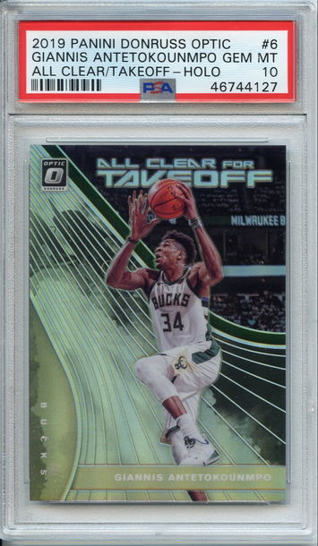 Giannis Antetokounmpo Takeoff Holo PSA 10