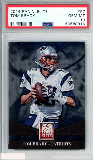 2014 PANINI ELITE TOM BRADY #57 NEW ENGLAND PATRIOTS PSA 10 GEM MT