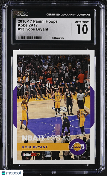 2016-17 Panini Hoops Kobe Bryant #13 Kobe 2K17 CGC 10