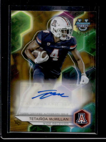 2023 Bowman BOA-TMC Tetairoa McMillan Best of 2023 Autograph Card 50/50 Arizona