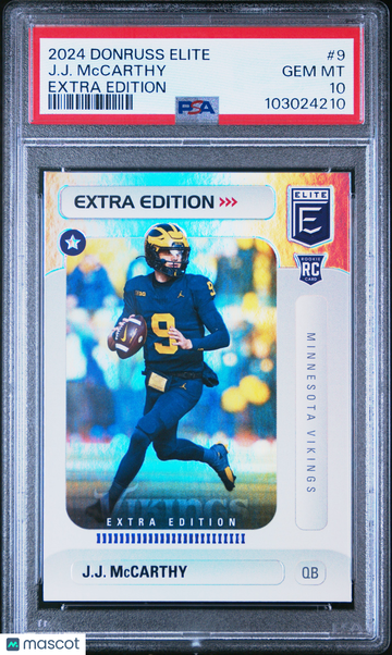 2024 Panini Donruss Elite Extra Edition J.J. Mccarthy #9 PSA 10