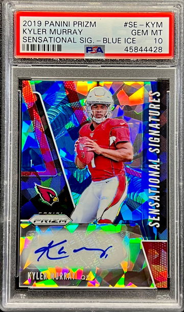 2019 Kyler Murray Panini Prizm Sensational Signature Blue Ice #SE-KYM PSA 10 GEM  MT MINT Rookie Card RC 