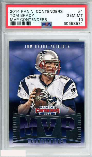 2014 PANINI CONTENDERS  TOM BRADY #1 MVP CONTENDERS PATRIOTS PSA 10 GEM MT