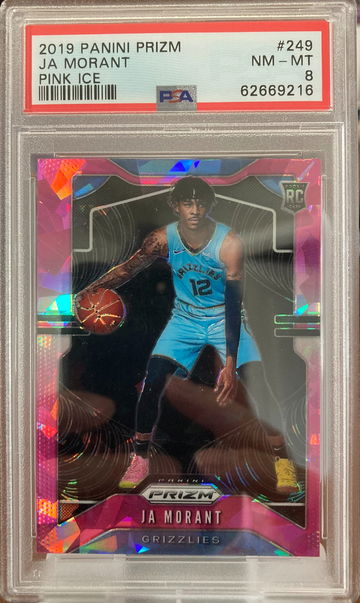 2019 Prizm Ja Morant pink ice psa 8 rookie