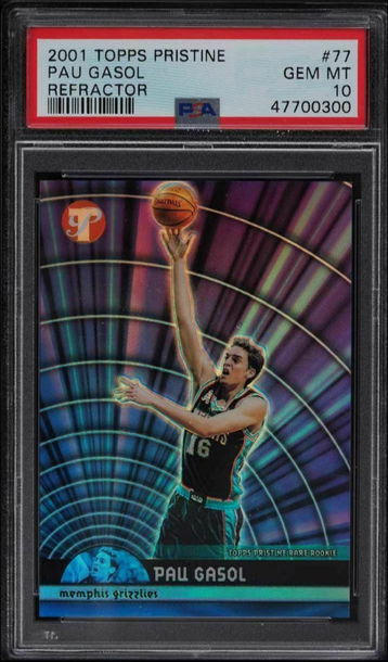 2001 Paul Gasol Topps Pristine Refractor PSA 10 Rookie RC