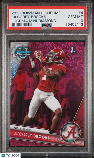 2023 Bowman Ja'Corey Brooks #4 Chrome Parallel/Variety Rookie PSA 10