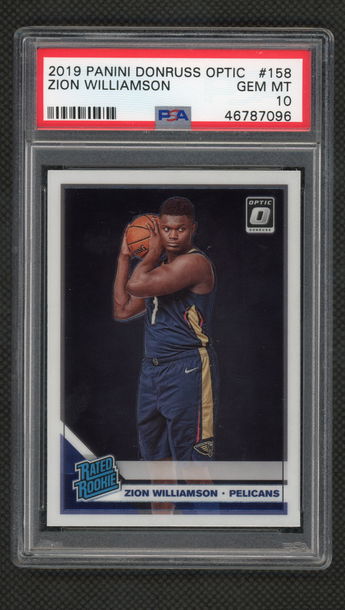 2019 Donruss Optic Zion Williamson Rated Rookie RC #158 PSA 10
