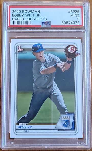 2020 Bowman Bobby Witt Jr Paper Prospects PSA 9