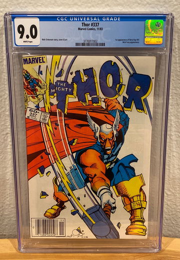 Thor 337 CGC 9.0 Newsstand *First Appearance of Beta Jay Bill*