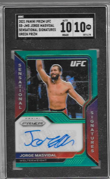 2021 Panini UFC Prizm Jorge Masvidal Green auto