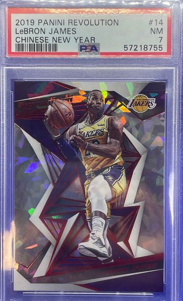 2019 Panini Revolution Chinese New Year #14 LeBron James PSA 7 NM LA Lakers SP