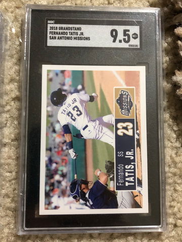 2018 Fernando Tatis Jr San Antonio Missions Minor league Rookie RC SGC 9.5 pop 1 
