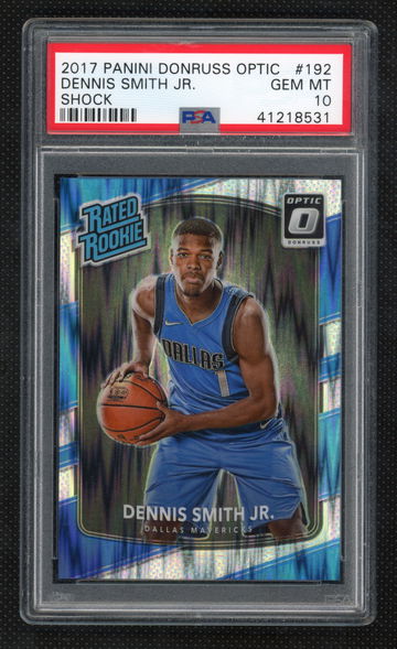 2017  Dennis Smith Jr Donruss Optic Shock Rookie RC PSA 10