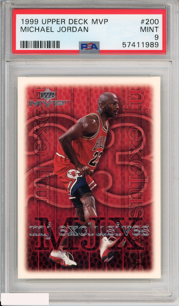1999 UPPER DECK MVP MICHAEL JORDAN #200 HOF CHICAGO BULLS PSA 9 MINT