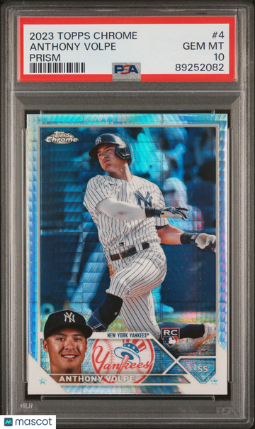 2023 Topps Chrome Anthony Volpe #4 Prism Refractor PSA 10