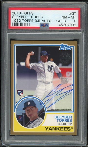 2018 Topps Gleyber Torres 1983 Gold Auto