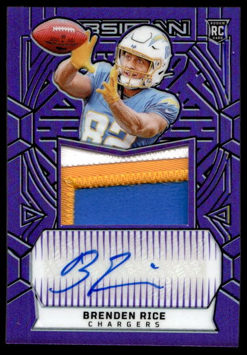 2024 Panini Obsidian Purple Brenden Rice #RJJ-BRE RC RPA /49