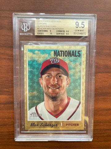 2019 Topps Heritage Chrome 1/1 Superfractor Max Scherzer