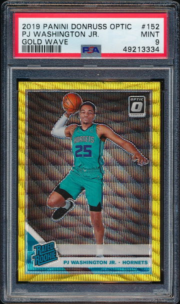 2019 Panini Donruss Optic PJ Washington Jr. Gold Wave - PSA 9
