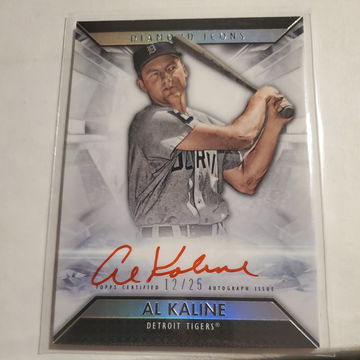AL KALINE 2019 TOPPS DIAMOND ICONS RED INK AUTO #'D 12/25