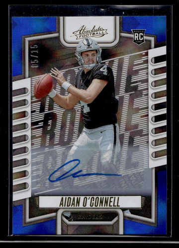 2023 Panini Absolute Football Blue Aidan O'Connell #138 RC Auto /75