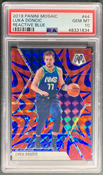 2019-20 Luka Doncic Mosaic Blue Reactive #44 PSA 10