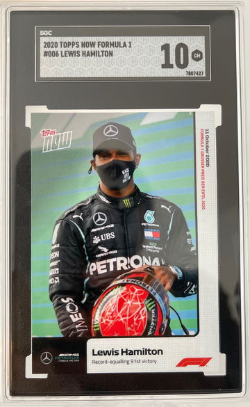 2020 Lewis Hamilton Topps Now Formula 1 #006 SGC 10