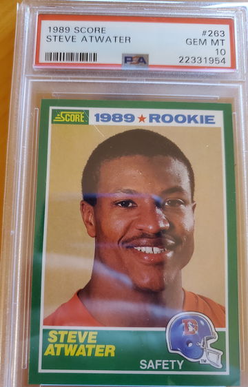 1989 Score Steve Atwater rc PSA 10 