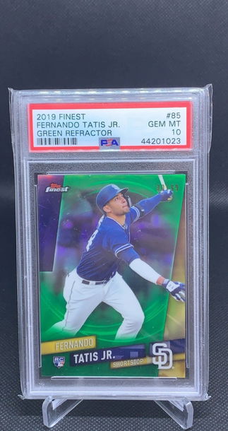 Fernando Tatis 2019 Finest Refractor Green rc PSA 10
