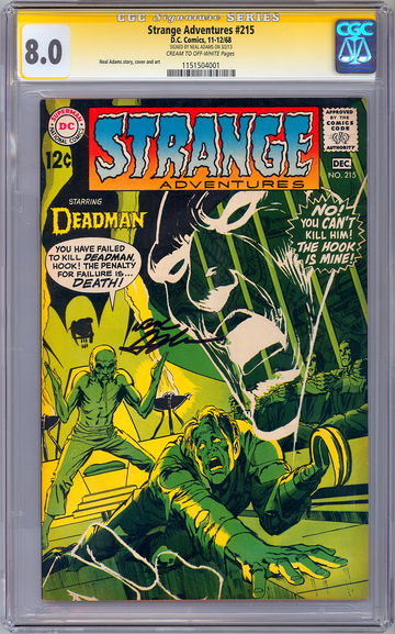 STRANGE ADVENTURES #215 CGC-SS 8.0 *SIGNED BY NEAL ADAMS* STORY COVER & ART 1968 [*Stress Crack Bottom Corner*]