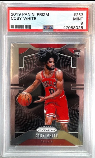 Coby White 2019 Panini Prizm Base PSA 9