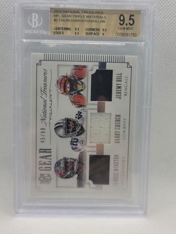 2015 National Treasures NFL GEAR MATERIALS  #2 CHURCH/WINSTON/HILL/99
