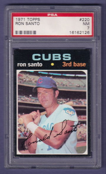 1971 Topps #220 Ron Santo PSA 7