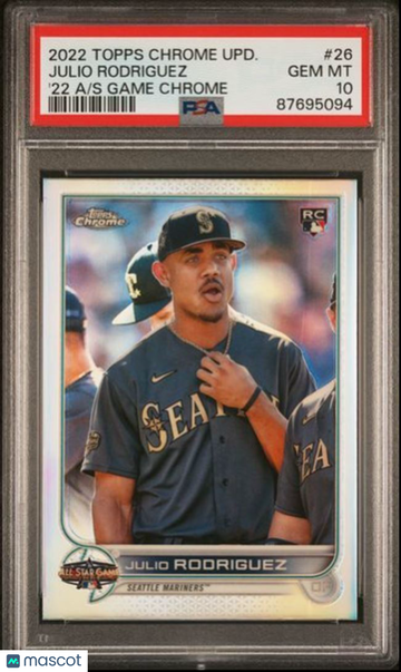 Julio Rodriguez RC 2022 Topps Chrome Update 2022 All-Star Game PSA 10 Seattle