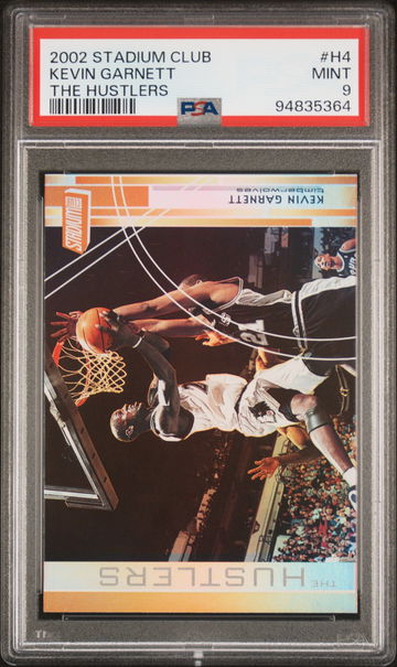 2002 KEVIN GARNETT STADIUM CLUB THE HUSTLERS #H4 PSA 9 BK.C1.13