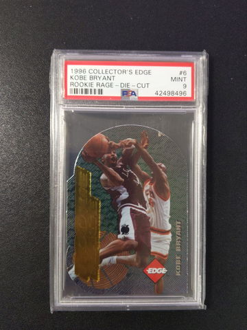 1996 Collector's Edge Rookie Rage Die-Cut #6 KOBE BRYANT PSA 9