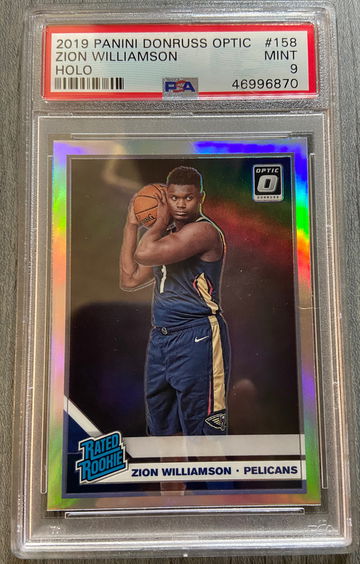 2019 Zion Williamson optic holo rookie psa 9 silver