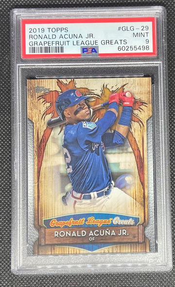 2019 Topps MLB #GLG-29 Ronald Acuna Jr Grapefruit League Greats PSA 9 Pop 8