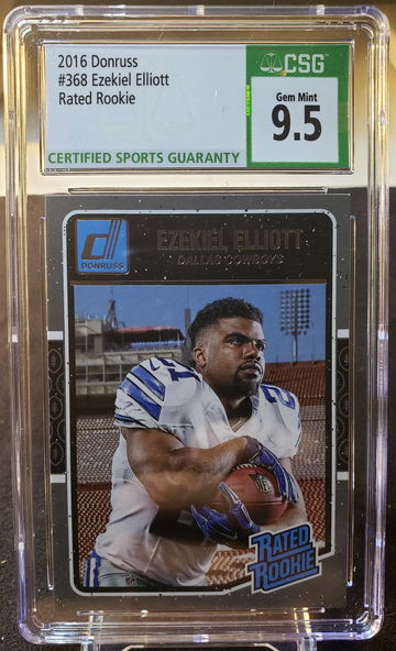 2016 Donruss Ezekiel Elliott #368 Rookie RC Gem Mint CSG 9.5 Dallas Cowboys