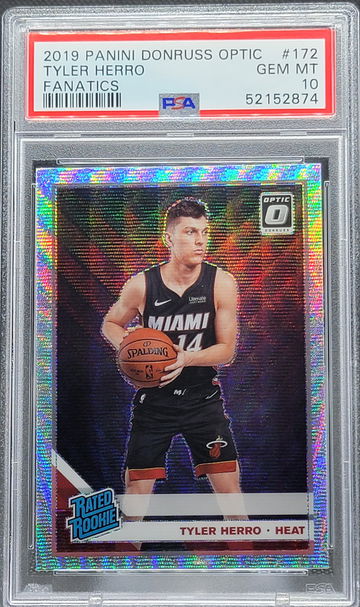 2019 Donruss Optic Holo Wave (Fanatics) Tyler Herro RC PSA 10 Gem Mint